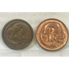 AUSTRALIA 1966 . ONE 1 CENT COIN . ERROR . WRONG PLANCHET ??